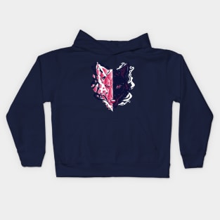 Wolf Head Smoke Design Kids Hoodie